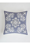 1-Piece Embroidered Square Cushion Cover 18x18inches, Cotton Blend - 3