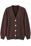 Doris Oversize V-Neck Buttoned Knitwear Cardigan Women's Brown