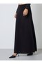 Black Flared Maxi Skirt