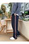 Baggy Fit Tracksuit with Ethnic Stripe Pattern on the Side, Navy Blue 5136 - 3