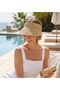 Foldable Straw Sun Visor for Women, Wide Brim Roll-Up Beach Hat - 2