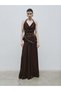 Blouse with Embroidery Detail and Low Back Cutout - 4