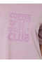 Pink Coffee Love Club Wide Ruffle Hem Sleep T-Shirt - 3