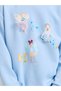 Girls Blue Fairy Applique Sweatshirt and Floral Leggings Set - 3
