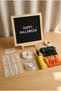 Halloween Halloween Decoration Classic Set Black Felt Letter Board with Stand and Pump Balloon Chain - 3