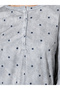 Grey AOP Spot Round Neck Placket T-Shirt and Wide Leg Pyjama Set - 3