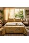 Luxury 3-Piece Turkish Satin Cotton Bedsheet Set – King Size | Ultra Soft, Breathable & Wrinkle-Resistant | Elegant Collection Bedding with 2 Pillowcases (Mustard Yellow Floral, King (U.K. Standard)) - 6