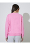 Pink Regular Fit Slogan Print Sweatshirt - 5
