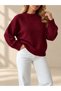 Women's Soft Textured Soft Knitwear Oversize Low Sleeve Pullover