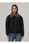 Women's Coats Women's Coat with Detachable Fur Detail - 4