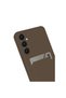 Samsung Galaxy S24 Fe Case Kelvin Silicone with Business Card - Brown - 2