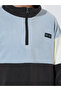 Boys Color Block High Neck Half Zipper Sweater - 4