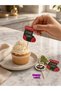 Christmas New Year Toothpick Ornament 10Pcs Cupcake Ornaments New Year Table Decor Ornament - 3
