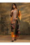 Mustard Paisley Printed Kurta Set with Trousers and Dupatta - 2
