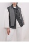 Shirt Collar Short Jean Vest - Anthracite - 3