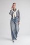 Stone Detailed Denim Trousers Blue - 2