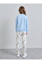 Girls Blue Fairy Applique Sweatshirt and Floral Leggings Set - 5
