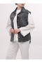 Shirt Collar Short Jean Vest - Anthracite - 2