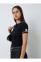 Black Fitted Rib Henley T-Shirt with Contrast Stitching - 3