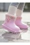 Children's Waterproof Rain Boots with Plush Detailing, Teddy Bear Figure, and Fur Inside - 6