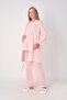 Maternity Pajama and Robe Set – 3-Piece Maternity Set, Self-Patterned Robe and Lace Top
