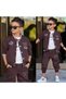 Boys' 3-Piece College Set – Three-Yarn Hooded Jacket, T-Shirt and Sweatpants 1783-K - 2