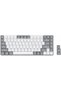 SM1 75% Mechanical Keyboard, Backlit Bluetooth, Light Grey/White