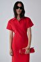 Red Raine Polo Collar Dress - 7