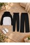 Busekids Unisex Garnili Hooded Set + Pipe-Cut Sweatpants 3 Pieces