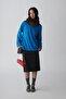 Blue Long Sleeve Oversize T-Shirt - 7