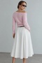 Women's Dusty Pink Boat Neck Soft Textured Knitwear Sweater - 3
