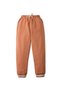 Boys Solid Striped Cuff Pants Set - 3