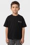 Kids Boy Short Sleeve Brand Logo T-shirt, Black