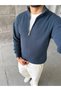 Half-Zip Ribbed Knit Sweater - 3