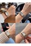 Women's Rectangular Case Steel Band Vintage Wristwatch - 7