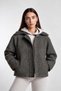 Women's Collared Lined Zipper Closure Cashmere Jacket/Mantle Cty-Abr-9057