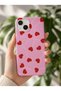 iPhone 15 Plus Compatible Launch Silicone Sweet Heart Candy Themed Shock-Absorbing Case Pink