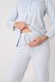 Maternity Pajama and Robe Set – 3-Piece Maternity Set, Self-Patterned Robe and Lace Top - 6