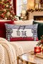 Rectangular Merry Tartan Patterned Double-Sided Printed Suede Throw Pillow Cover - New Year - Christmas