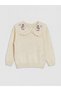 Embroidered baby collar girl's knitted sweater