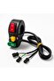 Electric Scooter Handlebar Switch – 3-in-1 Headlight/Turn Signal/Horn Control, Left Side Mount, Plug-and-Play Wiring, 12V / 48V / 60V Compatible for E-Bikes & Delivery Scooters
