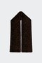 Bitter Brown Leopard Fur Scarf - 4