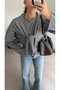 Gray Shawl Sweatshirt - 4
