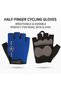Half Finger Cycling Gloves – Breathable Anti-Slip Padded Palm Bike Gloves for Men & Women – Adjustable Wrist Strap, Shock Absorbing Mesh Design – Ideal for MTB, Road, and Fitness Training - 2
