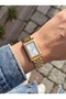 Women's Rectangular Case Steel Band Vintage Wristwatch - 3