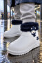 Children's Waterproof Rain Boots with Plush Detailing, Teddy Bear Figure, and Fur Inside - 6