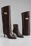 Eloi̇se Detachable Dust Cover Detailed Buckle Zipper Pointed Toe Thin Heeled Women's Boots - 2