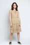 Solid Midi Dress with Tie-Waist - 2