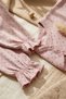Lulla 100% Cotton Lilac Heart Patterned 3-Piece Baby Set - Long Sleeve Snap-Up Bodysuit and Ruffle Pants - 5