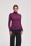 Plain Long-Sleeve High-Neck Top